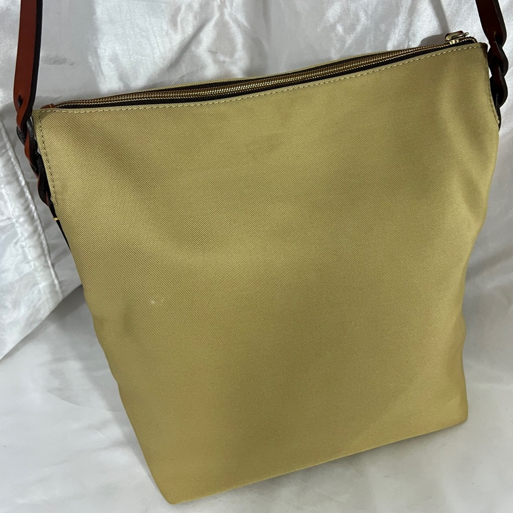 Dooney & Bourke Tan Crossbody Bag with Brown Trim HOBO BAG - Picture 6 of 12